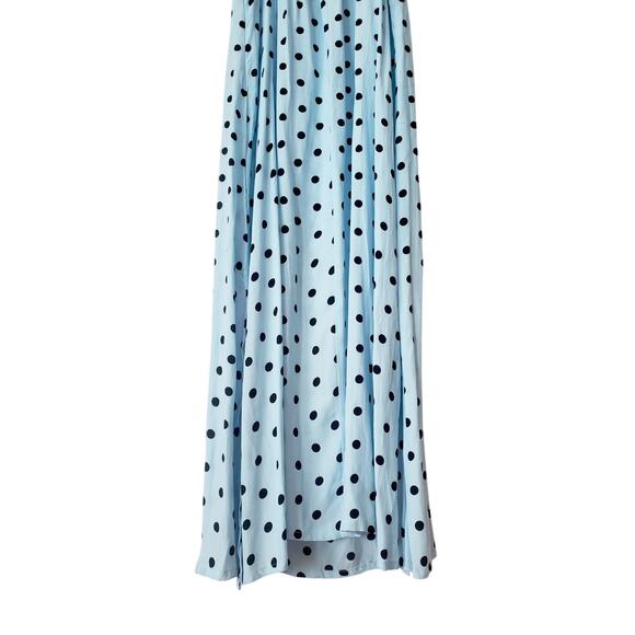 Faithfull The Brand Evelyn Dots Midi Dress Blue Size 6/Medium - Picture 6 of 9